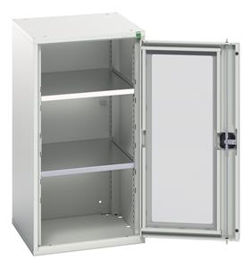 Verso Glazed Clear View Storage Cupboards for Tools with Shelves Verso 525W x 550D x 1000H Window Cupboard 2 Shelves